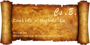 Csellár Borbála névjegykártya