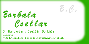 borbala csellar business card