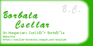 borbala csellar business card